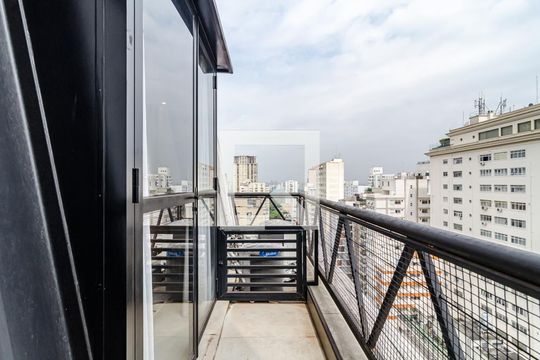 Varanda de apartamento à venda com 1 quarto, 110m² em Cerqueira César, São Paulo