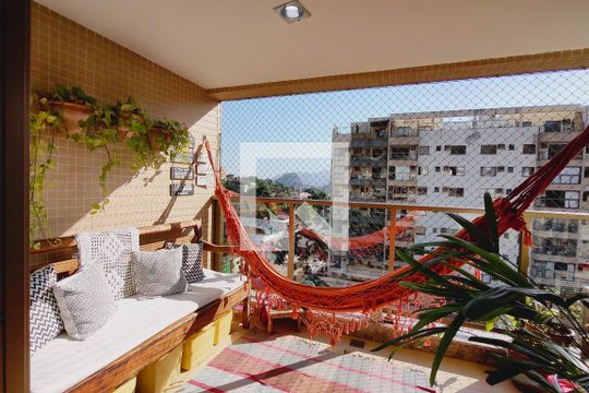 Varanda de apartamento à venda com 3 quartos, 87m² em Freguesia de Jacarepaguá, Rio de Janeiro
