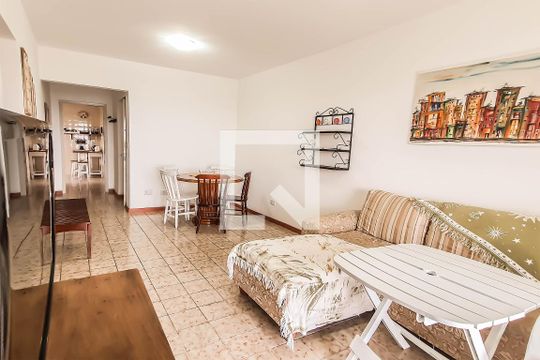 Sala de apartamento para alugar com 2 quartos, 84m² em Vila Alzira, Guarujá