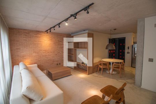 Sala de apartamento para alugar com 1 quarto, 70m² em Jardim das Acácias, São Paulo