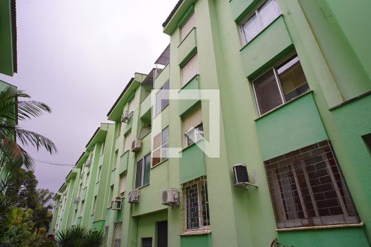 Fachada do bloco de apartamento à venda com 1 quarto, 42m² em Jardim Carvalho, Porto Alegre