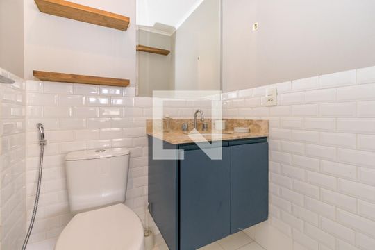 Banheiro de apartamento à venda com 1 quarto, 65m² em Brooklin, São Paulo