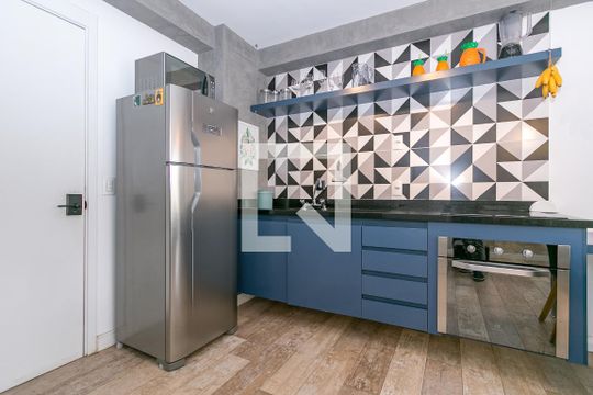 Cozinha de apartamento à venda com 1 quarto, 65m² em Brooklin, São Paulo