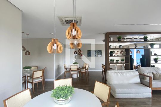 Área comum - Salão de festas de apartamento para alugar com 1 quarto, 50m² em Alphaville Empresarial, Barueri