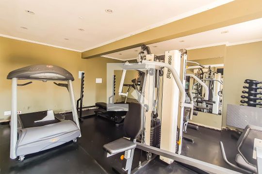 Área comum - Academia de apartamento para alugar com 1 quarto, 50m² em Balneario Cidade Atlantica, Guarujá