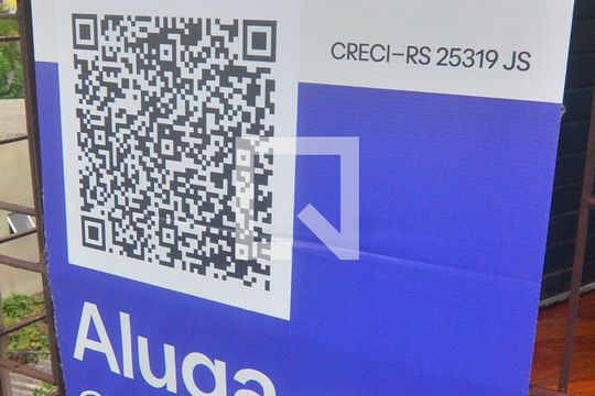 Instalação da plaquinha de kitnet/studio para alugar com 1 quarto, 24m² em Harmonia, Canoas