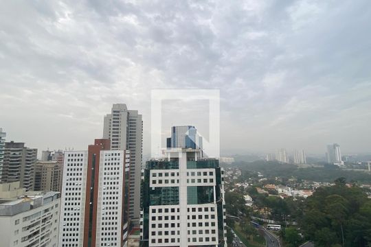 Vista da Sacada de kitnet/studio à venda com 1 quarto, 28m² em Alphaville Industrial, Barueri