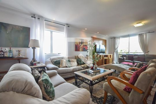 Sala de Estar  de apartamento à venda com 4 quartos, 344m² em Brooklin Paulista, São Paulo