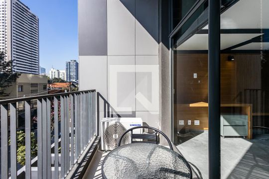 Varanda da Sala de apartamento para alugar com 1 quarto, 29m² em Pinheiros, São Paulo