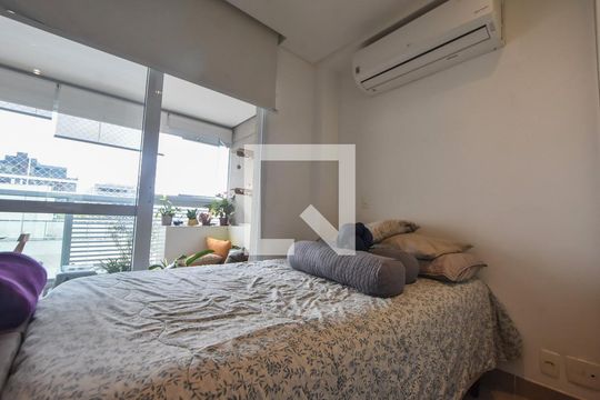 Dormitório  de apartamento para alugar com 1 quarto, 33m² em Brooklin Paulista, São Paulo