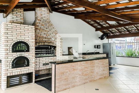 Área comum - Churrasqueira de apartamento para alugar com 4 quartos, 152m² em Barra Funda, Guarujá
