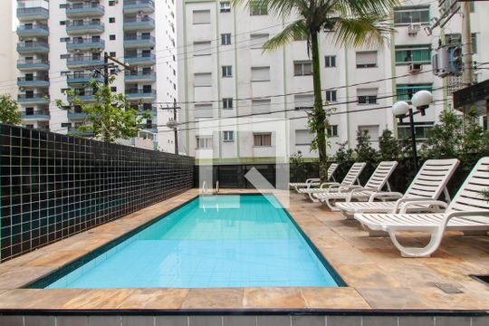 Área Comum - Piscina de apartamento para alugar com 3 quartos, 143m² em Barra Funda, Guarujá