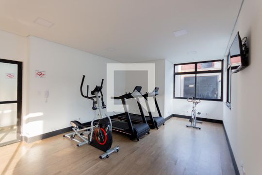Área comum - Academia de apartamento para alugar com 1 quarto, 38m² em Campestre, Santo André