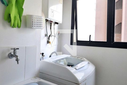 Área de Serviço de apartamento à venda com 1 quarto, 52m² em Jardim, Santo André