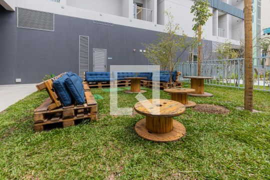 Área comum - Churrasqueira de kitnet/studio à venda com 1 quarto, 28m² em Pinheiros, São Paulo