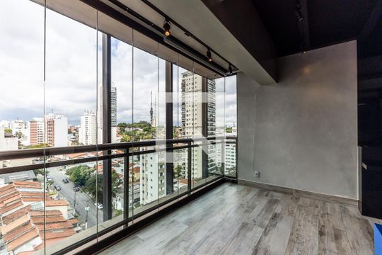 Varanda da Suíte  de apartamento para alugar com 1 quarto, 120m² em Sumaré, São Paulo