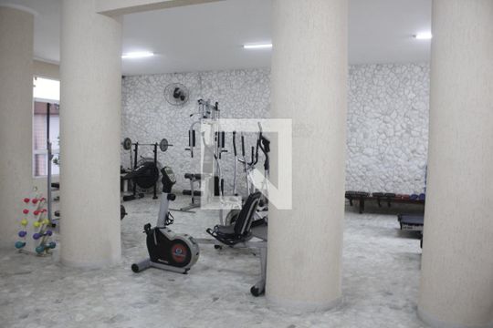 Área comum - Academia de apartamento para alugar com 1 quarto, 52m² em José Menino, Santos