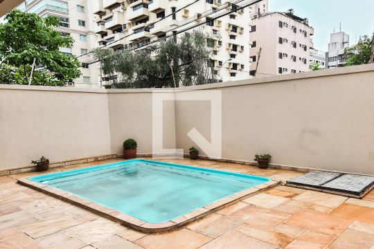 Área comum - Piscina de apartamento para alugar com 5 quartos, 171m² em Balneario Guarujá, Guarujá