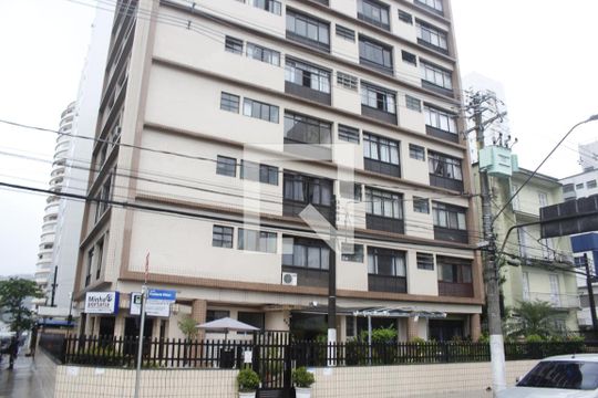 Fachada do Prédio de kitnet/studio para alugar com 1 quarto, 25m² em Itararé, São Vicente