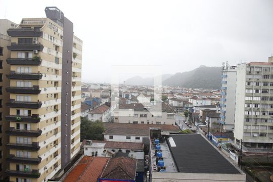 Vista da Sala de kitnet/studio para alugar com 1 quarto, 25m² em Itararé, São Vicente