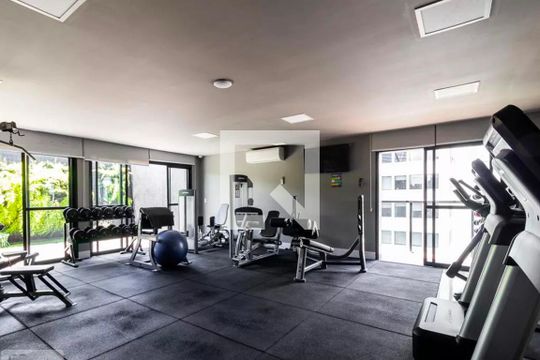 Área comum - Academia de kitnet/studio para alugar com 1 quarto, 47m² em Vila Olímpia, São Paulo