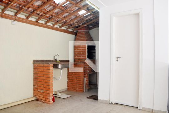 Área comum - Churrasqueira de casa de condomínio para alugar com 3 quartos, 114m² em Esplanada dos Barreiros, São Vicente