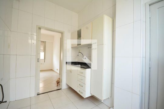 Cozinha com área de serviço de apartamento para alugar com 1 quarto, 51m² em Laranjeiras, Rio de Janeiro