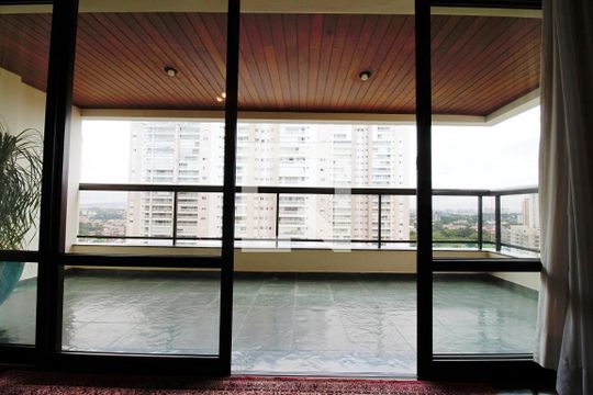 Varanda da Sala de apartamento para alugar com 4 quartos, 198m² em Jardim Monte Kemel, São Paulo