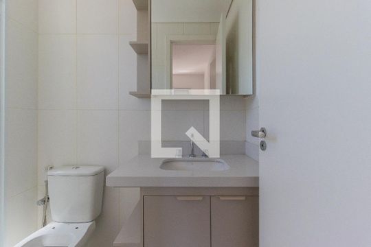 Banheiro da Suíte de apartamento para alugar com 1 quarto, 33m² em Altos do Esplanada, São José dos Campos