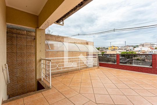 Varanda da Sala de casa à venda com 3 quartos, 300m² em Jardim Santo André, Santo André