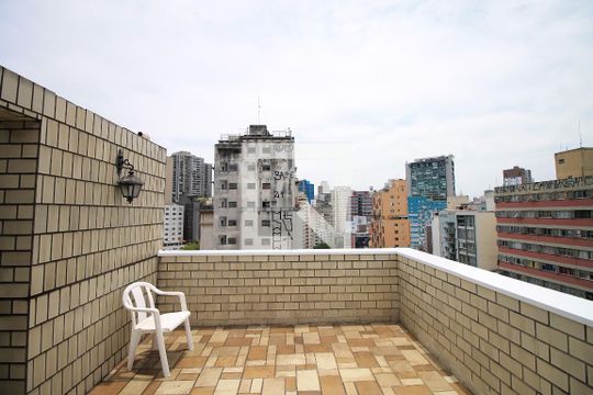 Terraço de apartamento para alugar com 2 quartos, 160m² em Bela Vista, São Paulo