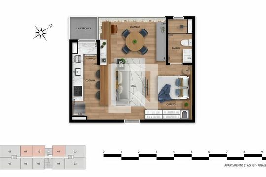 Apartamento à venda com 1 quarto, 43m² em Vale do Sereno, Nova Lima