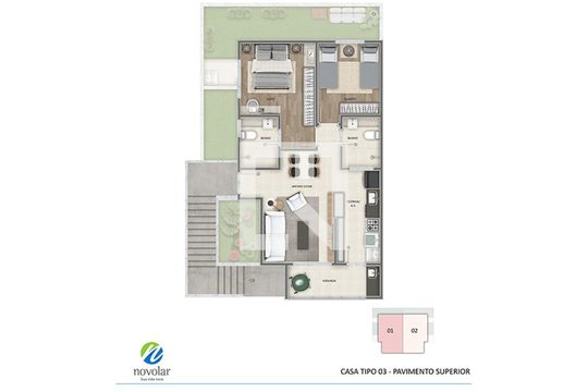Casa de Condomínio à venda com 3 quartos, 116m² em Bosque do Jambreiro, Nova Lima
