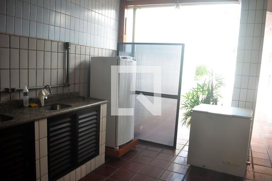 Área comum - Salão de festas de apartamento para alugar com 1 quarto, 50m² em Itararé, São Vicente