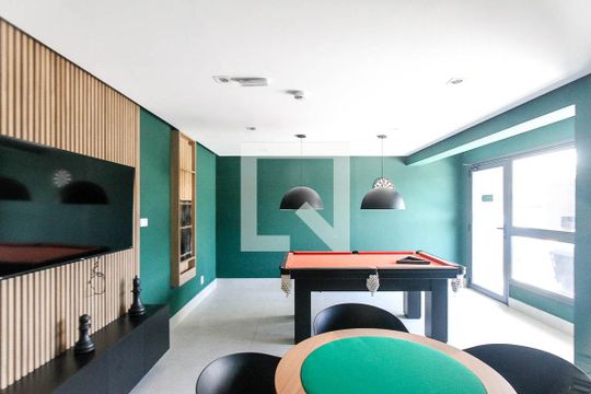 Área comum - Sala de jogos de kitnet/studio à venda com 1 quarto, 28m² em Jardim Avelino, São Paulo