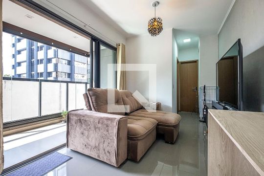 Sala/Cozinha de apartamento à venda com 1 quarto, 43m² em Pinheiros, São Paulo