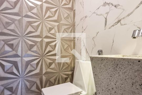 Lavabo de casa de condomínio à venda com 6 quartos, 550m² em Paquetá, Belo Horizonte
