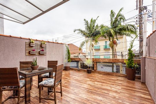 Varanda da Sala de casa à venda com 3 quartos, 145m² em Vila Humaita, Santo André