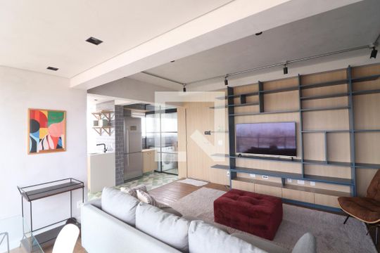 Sala  de apartamento para alugar com 1 quarto, 50m² em Jardim São Paulo, São Paulo