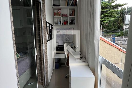 Varanda escritório de casa à venda com 2 quartos, 74m² em Curicica, Rio de Janeiro