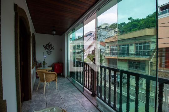 Varanda da Sala de casa de condomínio à venda com 4 quartos, 310m² em Tijuca, Rio de Janeiro
