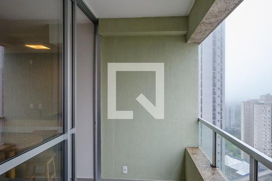 Varanda da Sala de apartamento à venda com 1 quarto, 50m² em Vila da Serra, Nova Lima
