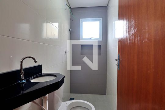 Banheiro do Quarto 2 - Suíte de apartamento à venda com 2 quartos, 53m² em Utinga, Santo André