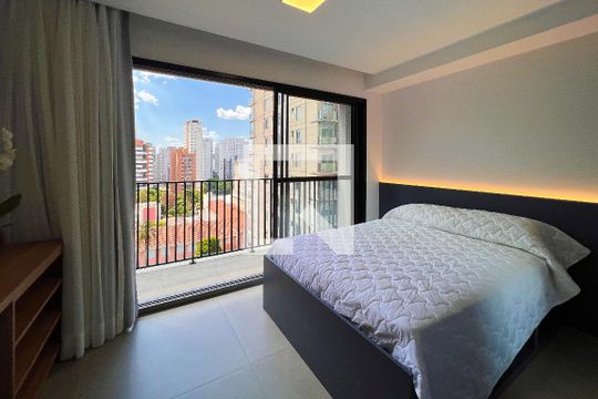 Studio de kitnet/studio para alugar com 1 quarto, 25m² em Indianópolis, São Paulo