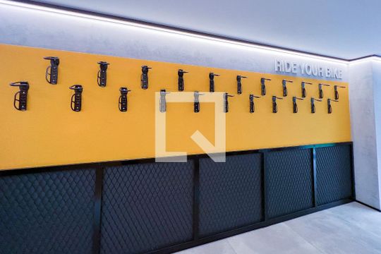 Área comum - Bicicletário de kitnet/studio para alugar com 1 quarto, 25m² em Indianópolis, São Paulo