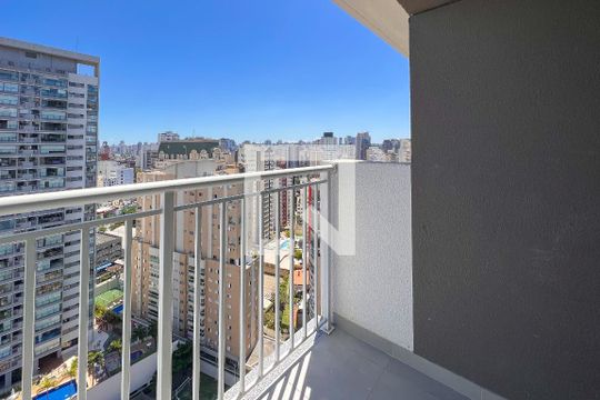 Sacada de apartamento à venda com 1 quarto, 26m² em Vila Nova Conceição, São Paulo
