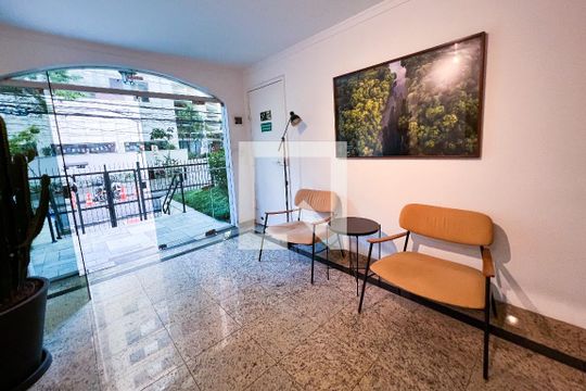 Área comum - Hall de apartamento para alugar com 1 quarto, 80m² em Itaim Bibi, São Paulo
