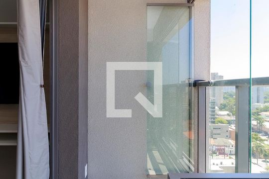 Varanda do Studio de kitnet/studio para alugar com 1 quarto, 25m² em Santo Amaro, São Paulo