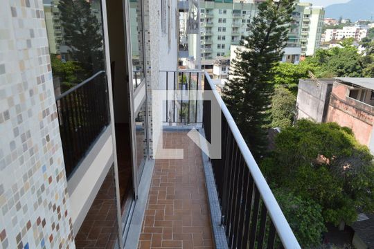 Varanda da Sala de apartamento à venda com 3 quartos, 80m² em Taquara, Rio de Janeiro