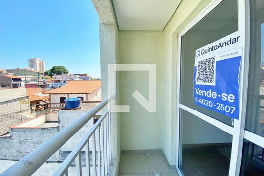 Varanda da Sala de apartamento para alugar com 1 quarto, 50m² em Vila Alto de Santo Andre, Santo André